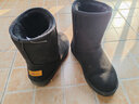 回力（Warrior）雪地靴女鞋冬季棉鞋女士加绒加厚保暖中筒厚底棉靴子女官方黑色40 实拍图