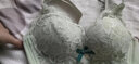 纤诗柔内衣女小胸聚拢厚款加厚宽肩带防下垂上托胸罩无钢圈透气夏文胸 绿色 34/75B厚款 实拍图