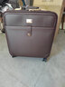 珉璐保罗（MINLUBAOLUO）商务拉杆箱行李箱男士飞机万向轮旅行箱20英寸登机箱皮箱子 咖啡色 20英寸横款【可登机】 实拍图