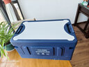 迈乐酷车载收纳箱后备箱车用折叠储物箱置物盒尾箱整理汽车用品大全实用 【木盖】藏蓝色-加厚加硬 可餐桌 特大号60升-59*36*29 实拍图