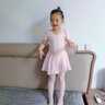 艾舞戈儿童舞蹈服夏季练功女童跳舞衣幼儿园宝宝连体芭蕾舞裙中国舞服装 芭蕾粉-短袖 130 码 高110-120cm重38-48斤 实拍图