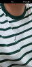 哈吉斯（HAZZYS）男装 夏季【宽松版型】条纹纯棉圆领短袖t恤男ASTZE03BE77 深绿色DG 170/92A 46 晒单实拍图