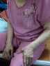 贝珂曼夏季中老年人棉麻短袖套装宽松大码上衣妈妈装两件套t恤夏装女装 SX168-粉红色 2XL【105-120斤】 实拍图