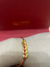 中国黄金（CHINA GOLD）五帝钱黄金手链女999足金手串本命年礼物送女朋友老婆 足金五帝钱红手绳（金重约0.6g） 实拍图