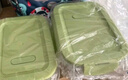 创得耐热玻璃保鲜盒 微波炉饭盒上班族便当盒 北欧绿400+650+700ml+包 实拍图