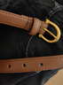 稻草人女士皮带复古文艺简约百搭韩国腰带女酷ins风裤带学生2023新款 棕色 115cm 实拍图