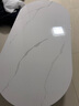 森生林岩板茶几客厅小户型简约轻奢椭圆形可伸缩茶桌 C14-1黑架灰箱 雪山白+黑玻 120cm椭圆茶几+80cm小圆边几 实拍图