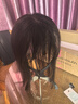 瑞贝卡（Rebecca）假发女100%真人发丝遮白发假发片增加发量空气刘海隐形头顶补发片 空气刘海 自然黑 35cm 全手织工艺 实拍图