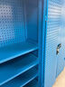 信京工具柜车间重型储物柜带挂板铁皮柜加厚工厂收纳柜 纯蓝网四板 实拍图