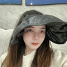 云见森知 贝壳帽子女士夏天户外遮阳帽韩版潮发箍太阳帽大檐百搭防晒帽 实拍图