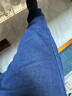 罗蒙（ROMON）直筒加绒加厚牛仔裤男士新款冬季中青年商务宽松保暖休闲裤男裤 7K464912深蓝 厚款 33 （2尺6） 实拍图