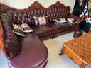 天地红·家具【已售1W+】欧式真皮转角沙发客厅全实木雕花大户型复古别墅家具 三人+左贵妃【2.85米】 头层牛皮+全实木框架 实拍图