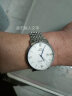 罗臣（LORSSON）机械表 德国手表原装进口腕表 黎明系列自动商务男士手表钢带腕表  银钢蓝针罗马刻度(经典款) 实拍图