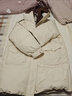 鸭鸭（YAYA）羽绒服女中长新款连帽时尚拼接假两件冬季保暖城市休闲外套XH 暖米色 L (165) 实拍图