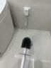 享家美马桶刷头无死角缝隙洗卫生间厕所清洁刷子底座沥水家用长柄挂壁式 沥水马桶刷-1个装（背贴*1） 实拍图