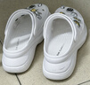 ZHR拖鞋女夏季厚底踩屎感凉鞋女沙滩外穿洞洞鞋女 C86 白色 35/36 实拍图