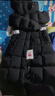 坦博尔鹅绒服女长款连帽收腰显瘦加厚保暖女士羽绒服550890D能量黑160 实拍图