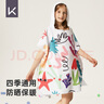Keep儿童游泳浴袍速干浴巾斗篷吸水快干夏季便携可穿男女童 海底奇遇 实拍图