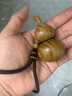 裕云绿檀木小葫芦手把件紫檀雕刻随身文玩创意摆件男女实木把玩件盘玩 绿檀葫芦大号手把件69X37mm 实拍图