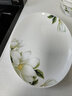厚秀堂景德镇骨瓷碗碟盘套装家用组合新款陶瓷餐具中式简约饭碗面碗 12英寸椭圆鱼盘（单个）百合花 实拍图