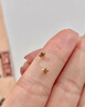牧笛（MUDI） 18K黄金耳钉女彩金玫瑰金星星流苏耳线情人礼物送女友生日纪念 K黄4CM/对【轻款】 实拍图