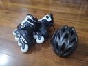 乐秀（ROADSHOW）轮滑鞋成人溜冰鞋初学6-12岁花式休闲刷街旱冰鞋平花鞋滑冰鞋RX7G 黑白全闪头盔套装【送大礼包】 L (42-44) 实拍图