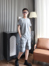 罗蒙睡衣男夏季纯棉纯色短袖短裤简约圆领套头家居服套装灰色 XL 晒单实拍图