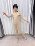 舞东方德绒儿童肤色保暖内衣秋冬季女童舞蹈服肉色加绒打底衣隐形打底衫 肉色-德绒【上衣+裤子】 140 (身高130-140厘米) 实拍图