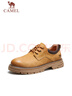 骆驼（CAMEL）低帮工装鞋秋季英伦皮革休闲男士马丁鞋 G15A076064 驼色 39 实拍图