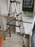 镁多力（midoli）家用人字梯伸缩梯子加厚多功能铝合金工程折叠梯升降升缩梯登高梯 免安装人字梯1.4米【适用3.0米】 实拍图