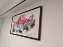 迅典国画富贵牡丹挂画餐厅客厅装饰画纯手绘真迹字画沙发背景墙画壁画 花开富贵 实木带框63*123厘米 实拍图