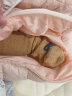 喜得瑞婴儿长筒袜秋冬加厚加绒新生儿松口不勒宝宝冬季保暖过膝袜 B:粉色+米白+黄色 M码（适合脚长10-12cm）6-12个月 实拍图