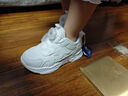 泰兰尼斯春季儿童运动鞋男女童旋钮小白鞋中大童缓震跑步鞋 白色 26码 实拍图