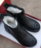 泰和源冬季羊毛加厚加绒保暖棉鞋女短筒妈妈鞋高帮防水软底防滑老人鞋女 黑色-59955 36 实拍图