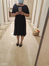 clotho Rennie品牌女装韩版短袖连衣裙女2025夏新款气质通勤休闲时尚收腰显瘦 黑色 M 实拍图