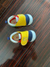 卡特兔学步鞋秋季男童网眼机能鞋 女宝婴儿软底包头鞋 xz62黄红蓝12.5cm 实拍图