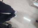 斯凯奇（Skechers）女鞋小白熊休闲鞋子厚底增高百搭运动软底老爹鞋99999863 白色/海军蓝色/WNV 40 实拍图