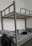 上下铺成人床双人床上下床 学生宿舍高低床铁架床 学校铁床架子床 陀灰色 加厚款 宽90长200送-静音床板*2 实拍图