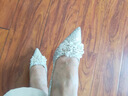 沐霓高跟鞋女婚鞋女尖头2025春秋水钻婚纱新娘鞋亮片法式气质高跟单鞋 香槟色【36码】 6cm 实拍图