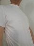 奥德里奇（Aodeliqi）短袖T恤男士夏季丝光棉凉感透气纯色打底衫半袖小高领修身t恤上衣 白色 L 晒单实拍图