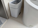 宅丽仕垃圾桶无盖式11L方形白色家用客厅卧室厕所缝隙窄边垃圾桶 实拍图
