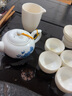 陶瓷功夫茶具套装家用白瓷泡茶器办公室会客青花茶壶盖碗茶杯整套冲茶器 13头【兰牡丹】带壶 实拍图