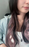 铂呐苓假发片彩色挂耳染挑染一片式无痕接发隐形中长发贴片仿真直发卷发 卷发挂耳染 【薄藤色两条装】 55cm 实拍图
