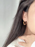 LANSILL美拉德虎眼石复古耳环女2025年新款潮耳钉小众轻奢高级感耳饰 美拉德串珠耳环E3262 实拍图