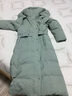 鸭鸭（YAYA）羽绒服女长款过膝2025冬季新款时尚气质收腰连帽加厚保暖外套XB 瓷绿色 S /155 实拍图