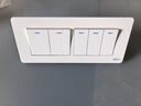 国际电工118型暗装开关插座家用面板厨房三开多控十五孔墙壁电源多位开关 四位五开【单双控通用】（白色） 实拍图