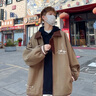 NEW OR MODE复古外套男生春秋季新款宽松休闲刺绣棒球服美式高级感男生夹克衫 咖啡色 XL 【建议125-145斤】 实拍图