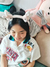 红允赵露丝同款小兔头洗脸防滑发箍2025新款压发发箍女春夏季发捆发饰 小兔头耳朵发箍F002 实拍图