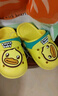 B.Duck小黄鸭童鞋儿童花园鞋男童宝宝洞洞鞋女童舒适软底拖鞋5966黄色24 实拍图