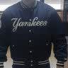 NEW ERA纽亦华MLB美式徽章棒球服保暖刺绣棉服夹克男女同款NE 13781135-蓝色 S 实拍图